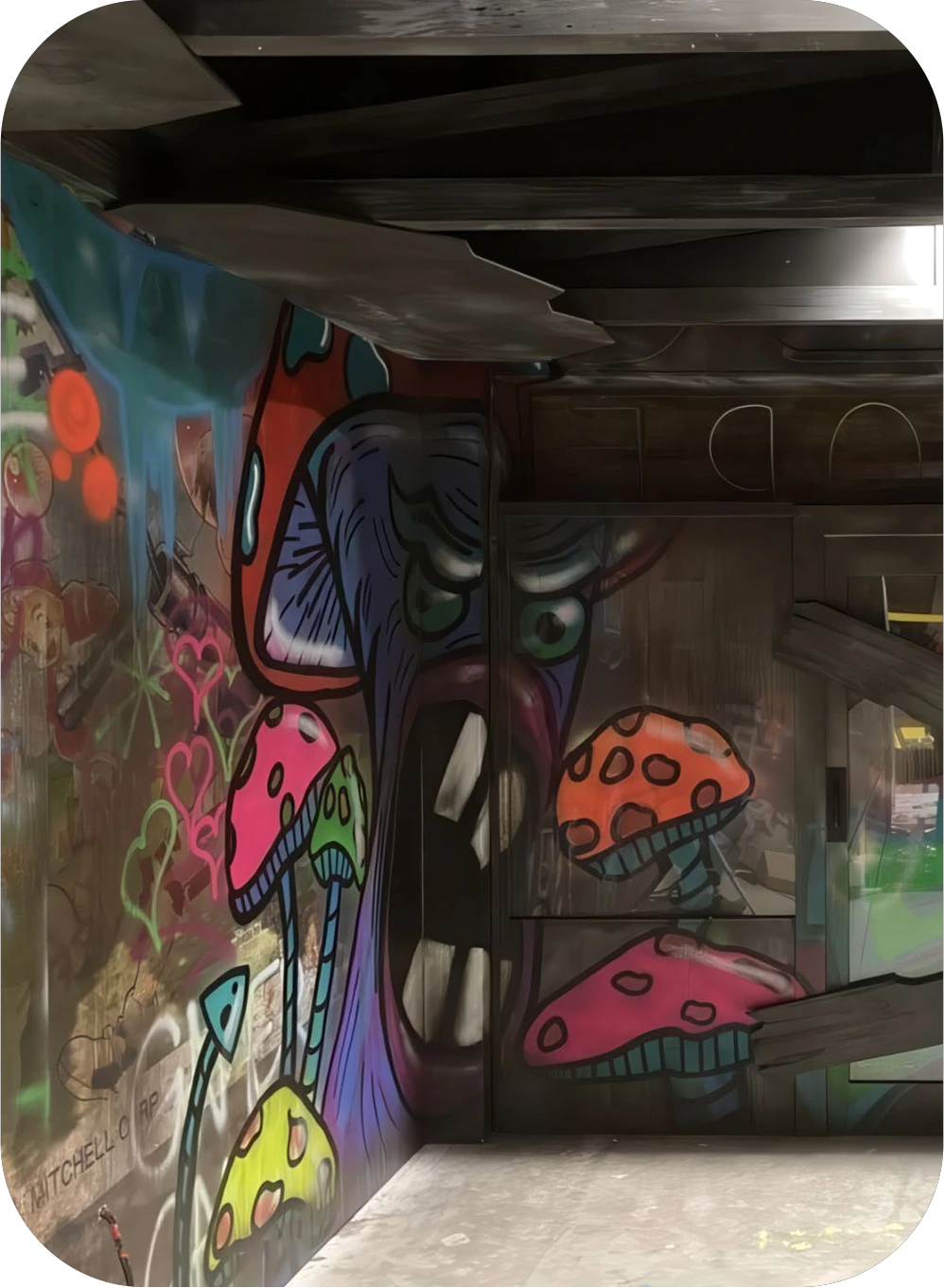 Abandoned Arcade room detail