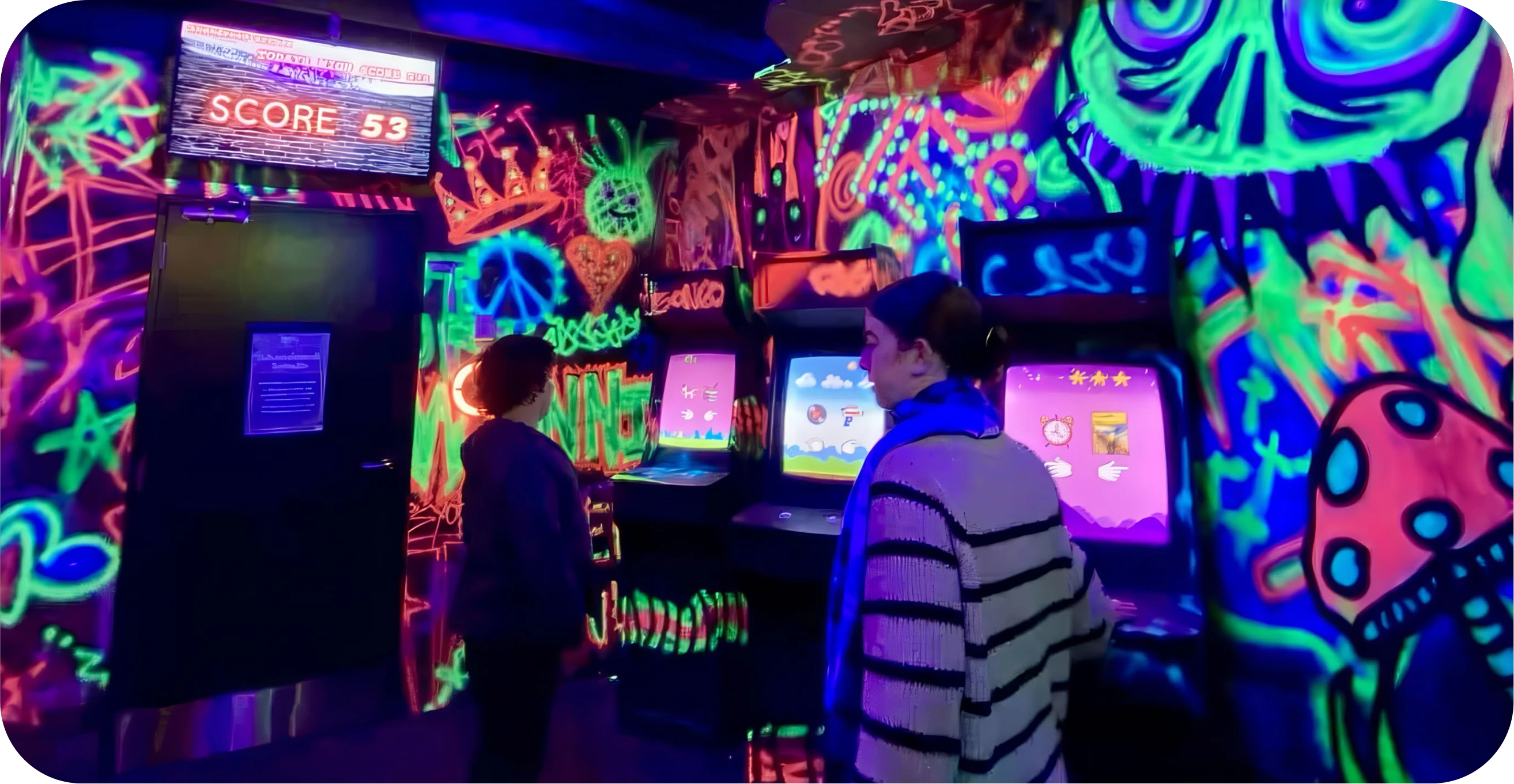 Players in the Abandoned Arcade