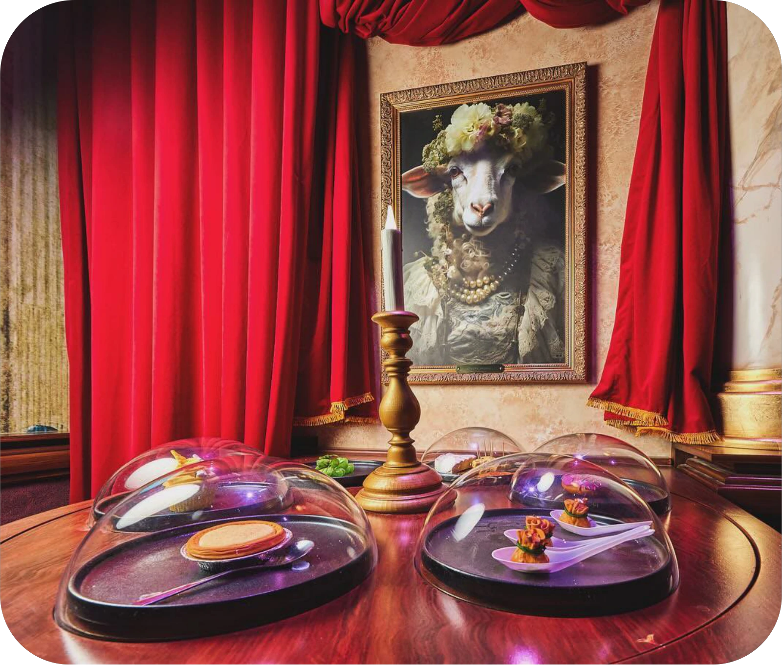Restaurant dining-table detail