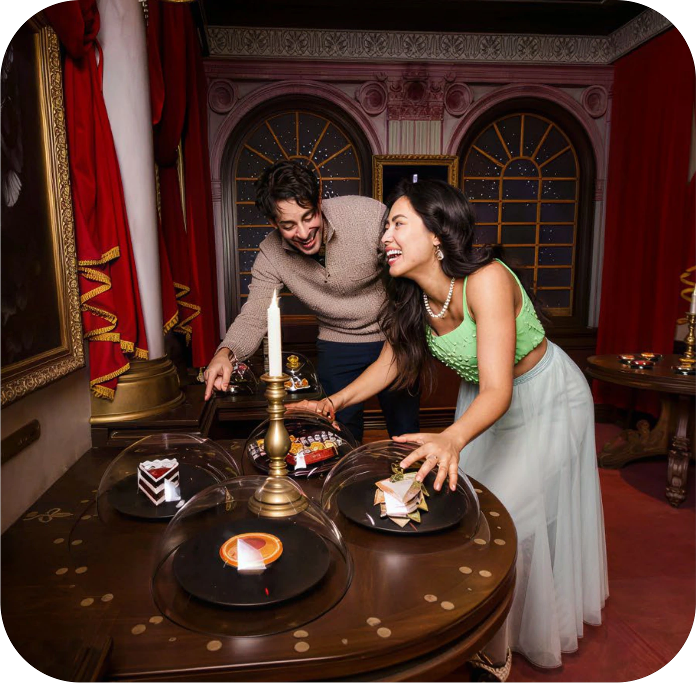 Players in the Restaurant room