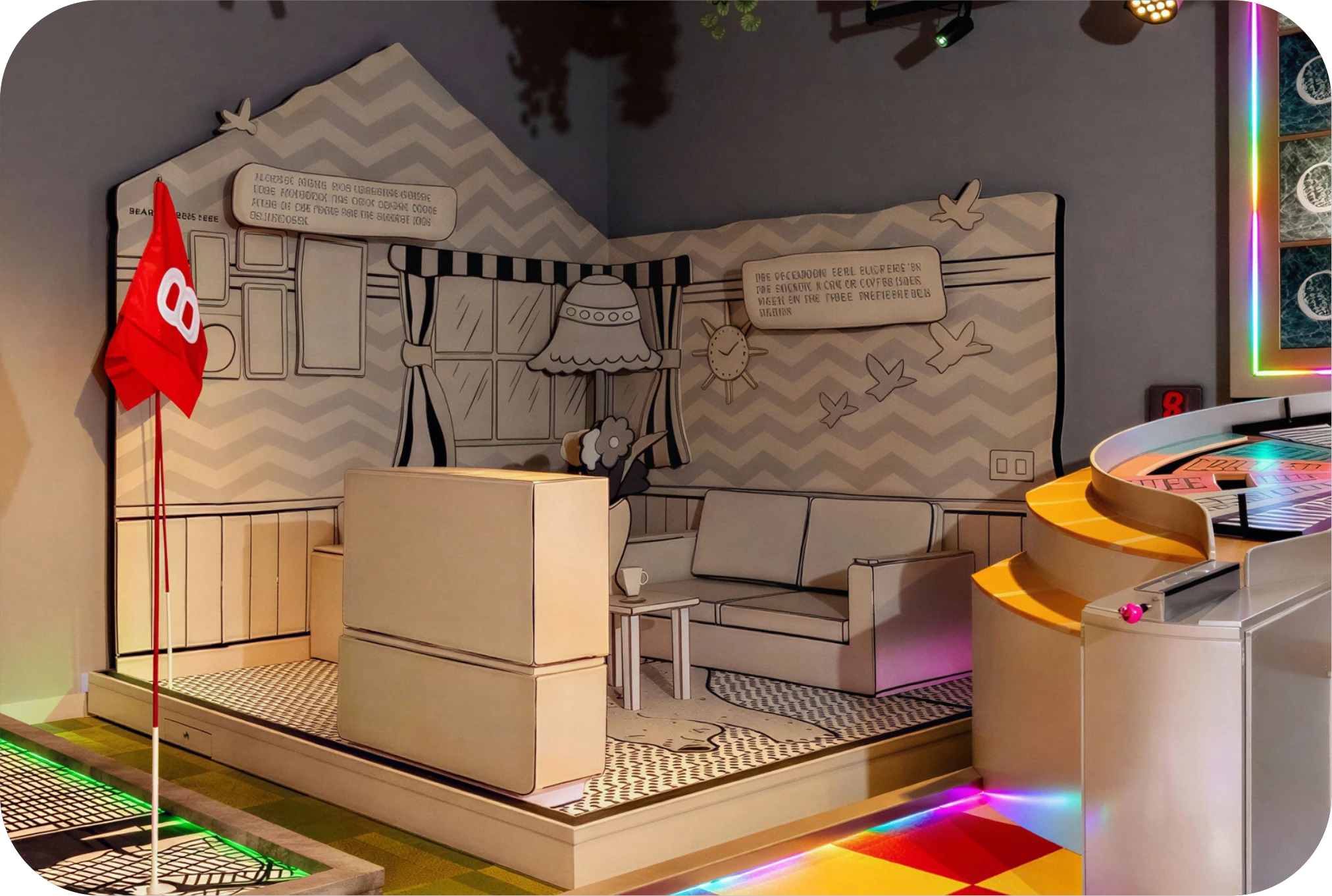 Pop Art minigolf installation