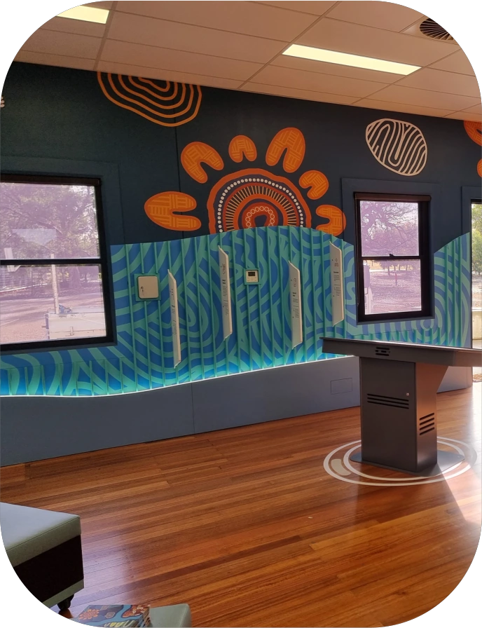 Future Water Story wall graphics