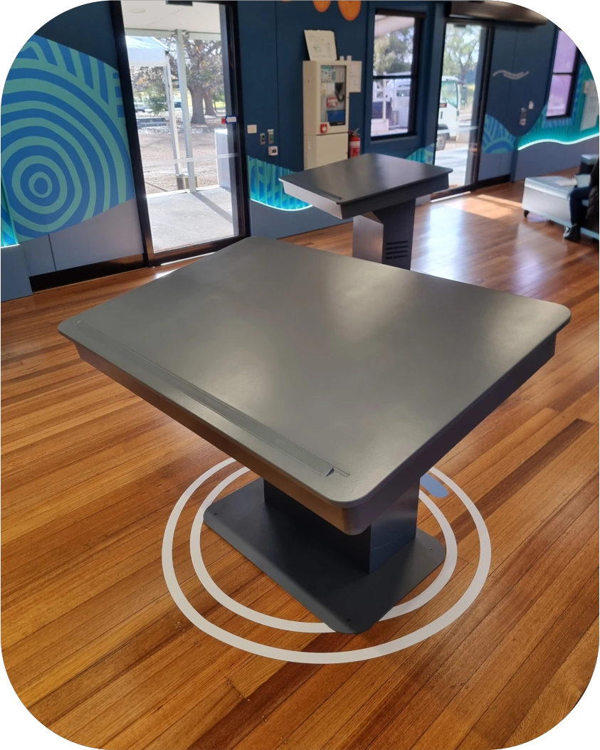 Future Water Story interactive touch-screen table